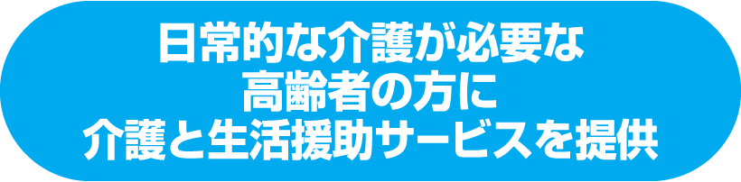 日常的な介護が必要な高齢者の方に介護と生活援助サービスを提供